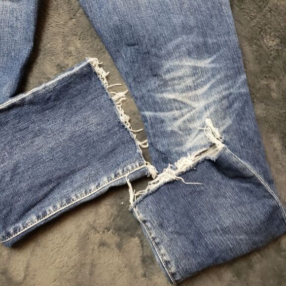 AG ADRIANO GOLDSCHMIED JODI CROP HIGH RISE SLIM FLARE RAW HEM JEANS 26R AG-ED - Picture 13 of 13